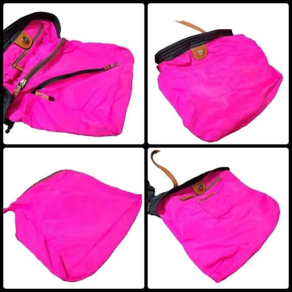 DOONEY & Bourke Black Nylon Victoria Tote Bag Leather Accents - Picture 12 of 16